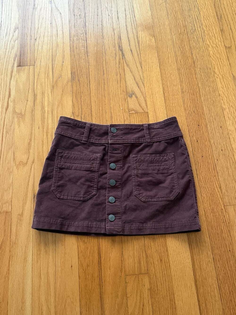 Y2K We The Free Skirt Size 24 Brown Corduroy Mini